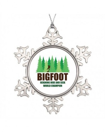 Touytlyd Decorated Snowflake Ornaments Sasquatch