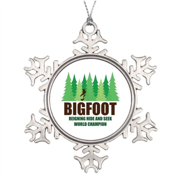 Touytlyd Decorated Snowflake Ornaments Sasquatch