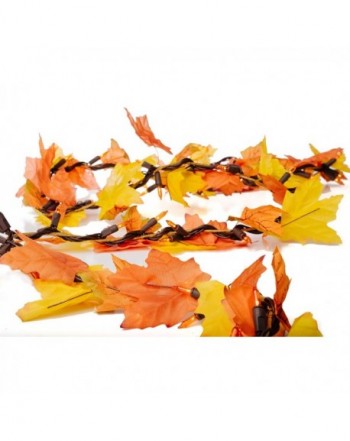 CraftMore Lighted Garland Autumn Leaves