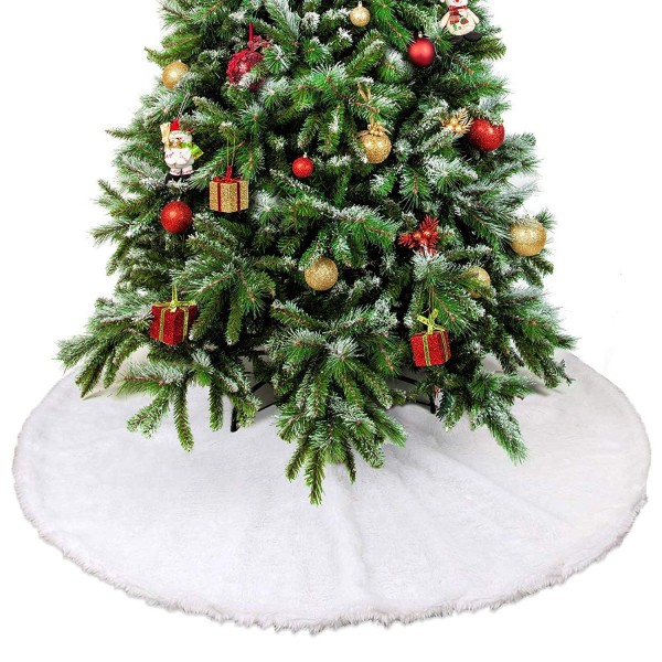 Furry Plush Christmas Tree Skirt