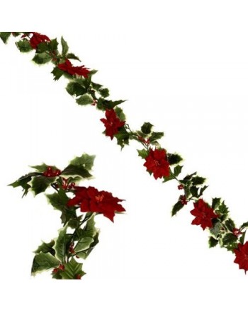 Floristrywarehouse Christmas Garland Decoration Poinsettias