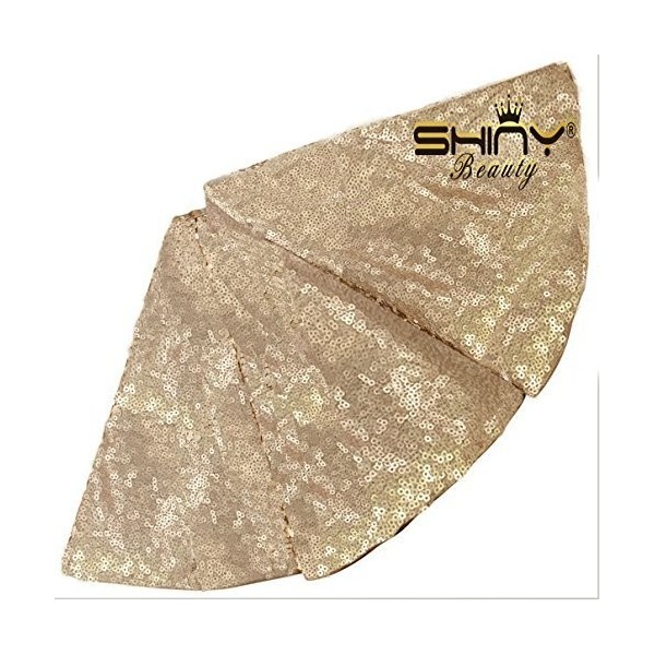 ShinyBeauty Christmas Tree Skirt Champagne 48Inch Skirt