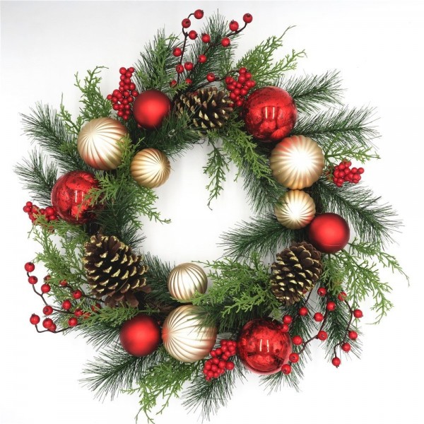 Christmas Door Ornaments Branches Decoration