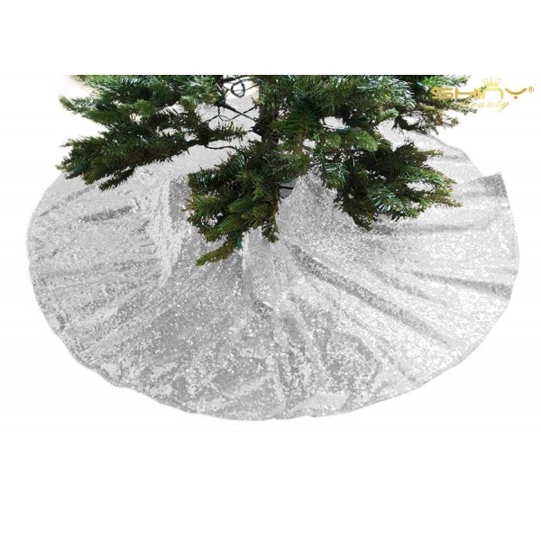 Christmas Tree Silver 24Inch Sequin Silver