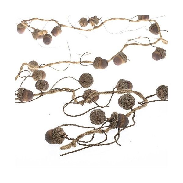 Autumn Jute Garland Realistic Acorns