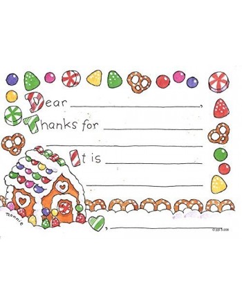 Gingerbread Christmas Thank Cards Fill