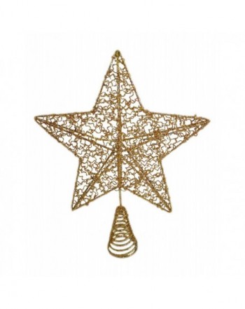 MZHF XMAS Gold Glitter Star Treetop