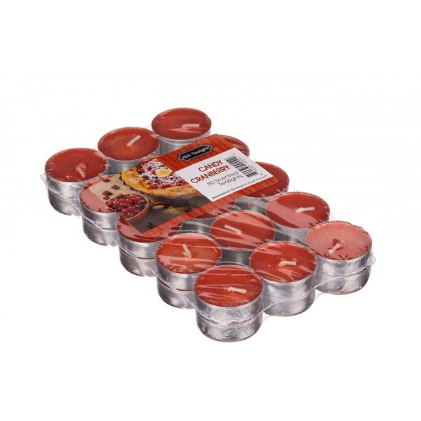 USA Tealight Candy Cranberry 30 Pack