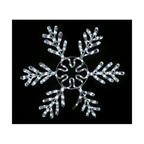 Queens Christmas WL SFICE 24 PW Rope Lit Snowflake