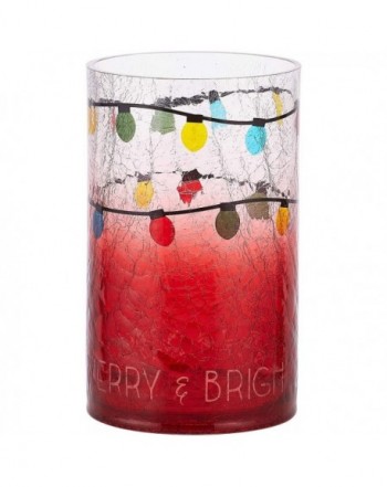 Pavilion Christmas Crackled Hurricane Candle