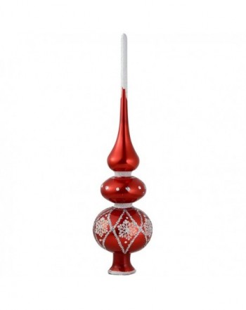 HolidayGiftShops Lace Glass Christmas Topper