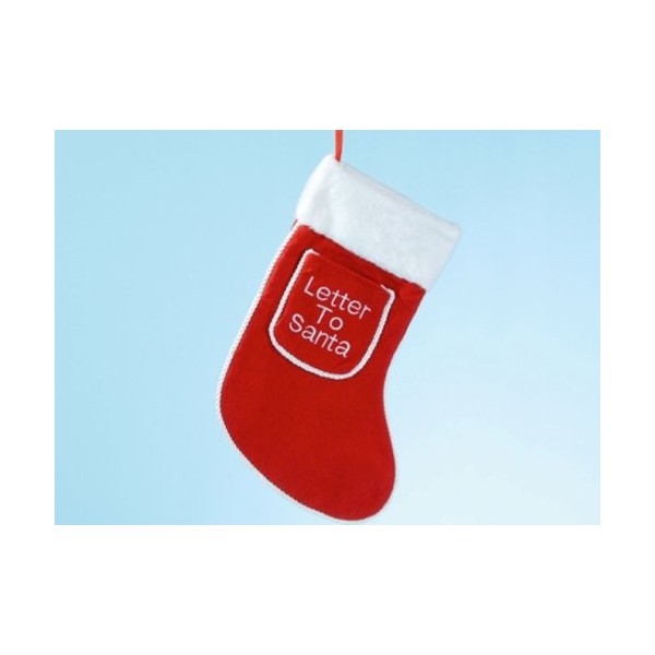 Letter Santa Christmas Stocking Pocket