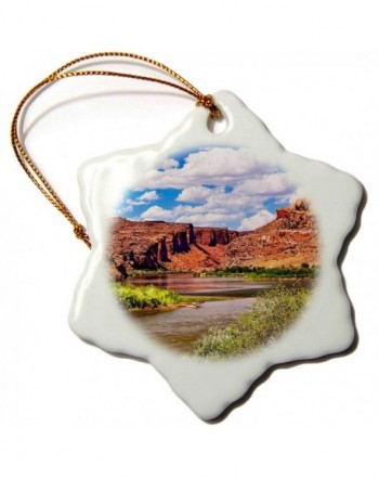 3dRose Colorado Landscape Snowflake Ornament