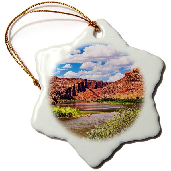 3dRose Colorado Landscape Snowflake Ornament