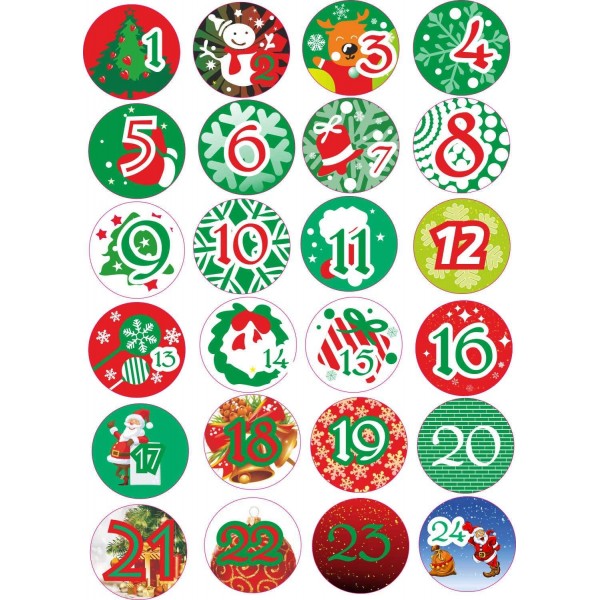 INDIGOS UG Calendar Stickers Christmas