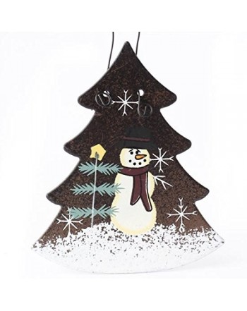 Rustic Christmas Ornaments Painted Snowman