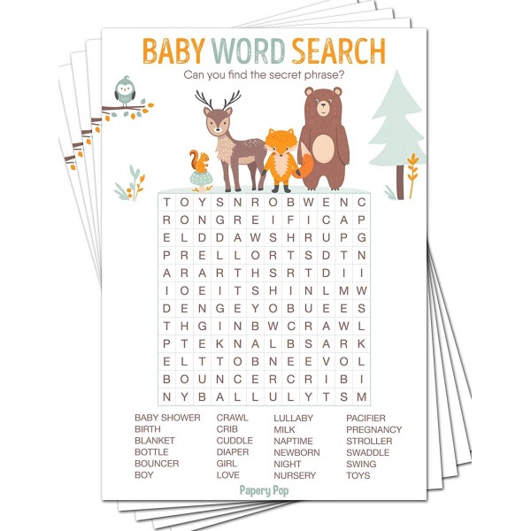 Baby Word Search Game Cards