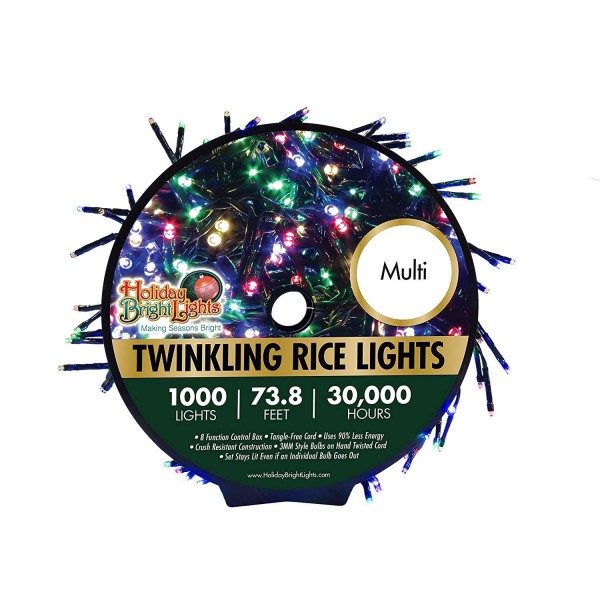 1000 Multi Twinkling Cluster Lights