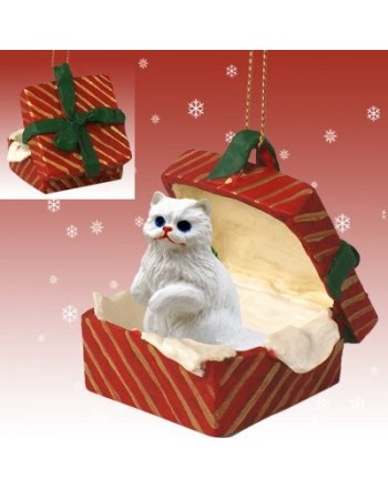 White Persian Gift Christmas Ornament