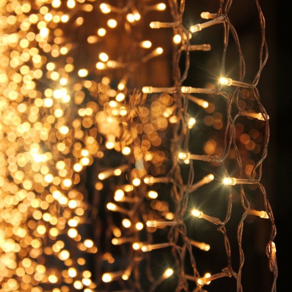 300 LED Window Curtain String Light - 9.8ft x 9.8ft - 8 Modes Fairy ...