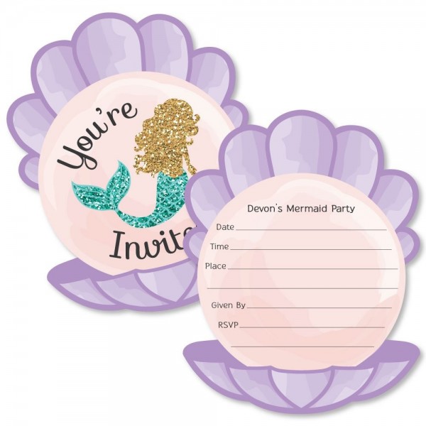 Custom Lets Mermaids Personalized Invitations Custom Lets Mermaids Personalized Invitations