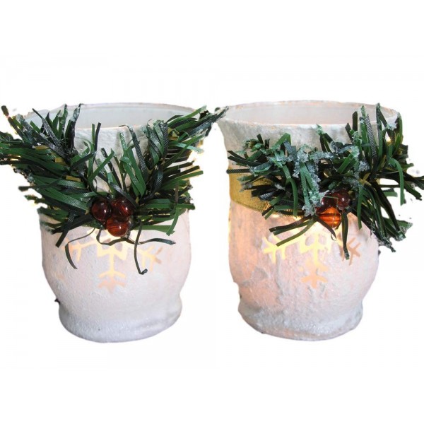 BANBERRY DESIGNS Christmas Candle Holders BANBERRY DESIGNS Christmas Candle Holders