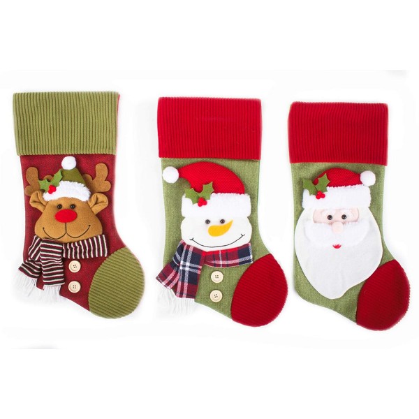 3 Pcs Set - Classic Christmas Stockings 18