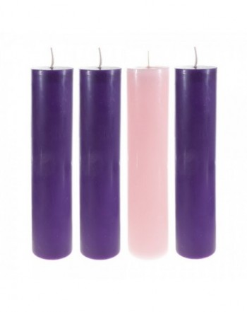 Christmas Advent Unscented Pillar Candles