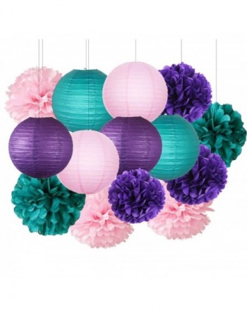 Furuix Mermaid Purple Decorations Lanterns