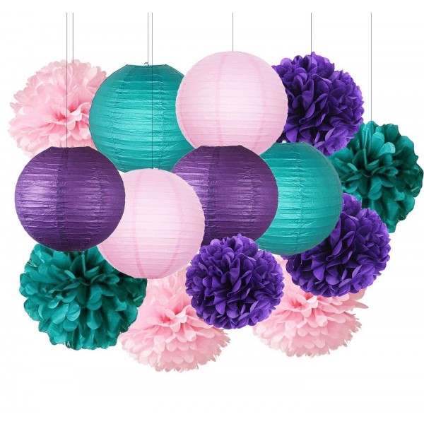 Furuix Mermaid Purple Decorations Lanterns