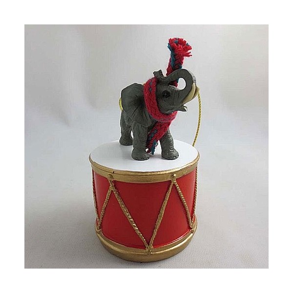 Little Drummer Elephant Christmas Ornament