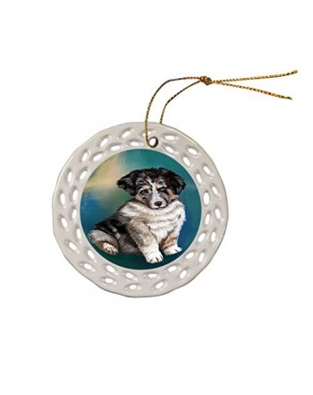 Australian Shepherd Christmas Ceramic Ornament