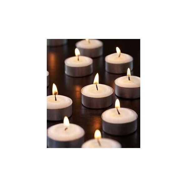White Tealight Candles Unscented Made