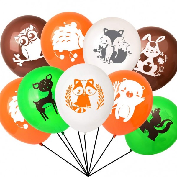 Woodland Creatures Balloons Birthday Decorations