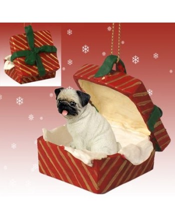 Pug Red Gift Christmas Ornament