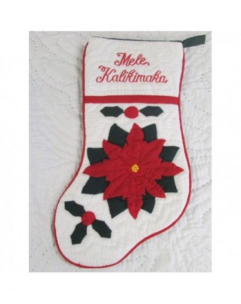Hawaiian quilted appliqued Christmas Stockings