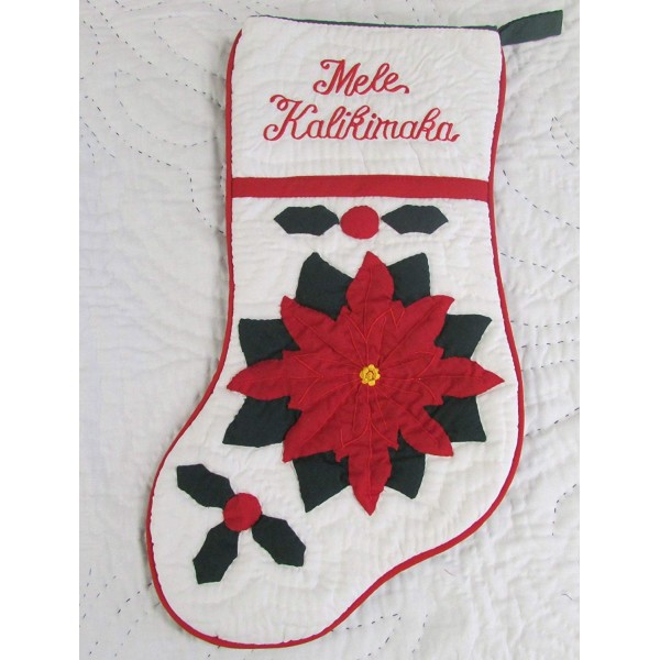 Hawaiian quilted appliqued Christmas Stockings