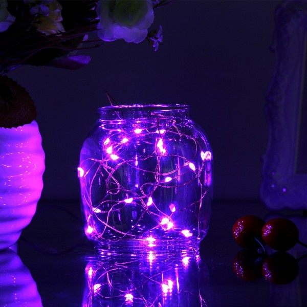 Battery Operated Lights Purple Batteries included