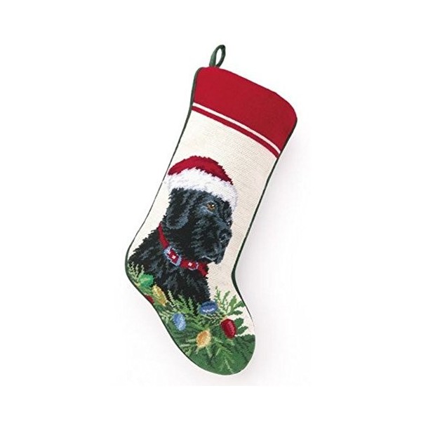 Labrador Retriever Needlepoint Christmas Stocking