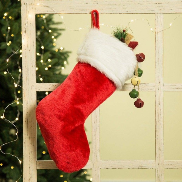 AFSTAR Christmas Stockings Fireplace Decorations