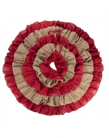 Burlap Christmas Tree Skirt Decoration