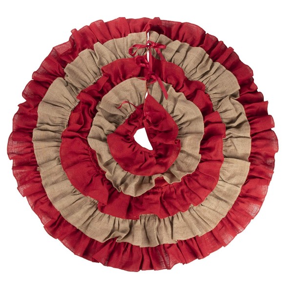 Burlap Christmas Tree Skirt Decoration