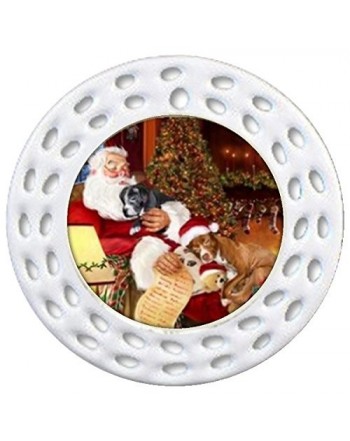 Holidays Sleeping Christmas Pitbull Ornament