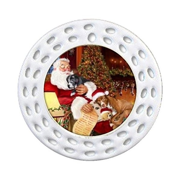 Holidays Sleeping Christmas Pitbull Ornament