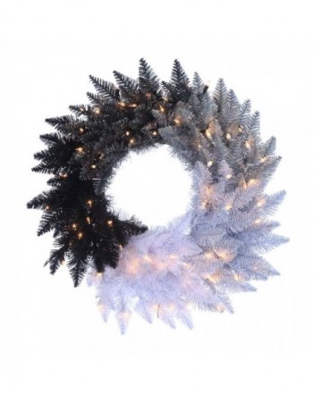 Pre Lit Vintage Spruce Wreath Lights