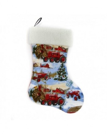 Farmall Scene Christmas Stocking tractors