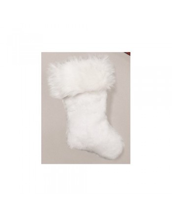 Velvet Plush Christmas Stocking White