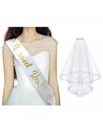 Gold White Said Sash Veil