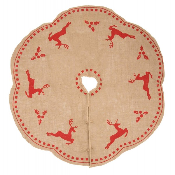 Juvale Burlap Christmas Tree Skirt