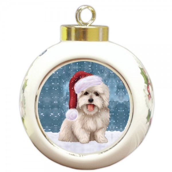 Christmas Holiday Tulear Wearing Ornament